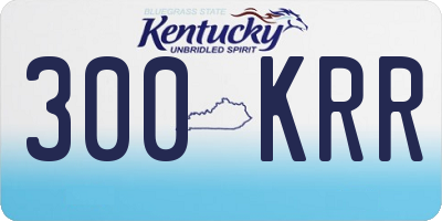 KY license plate 300KRR