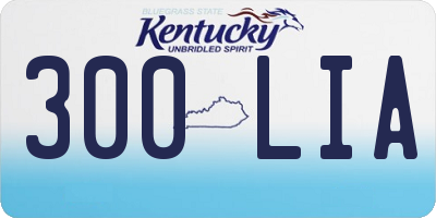 KY license plate 300LIA