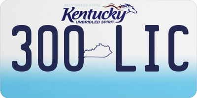 KY license plate 300LIC