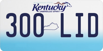 KY license plate 300LID