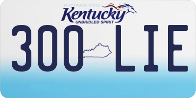 KY license plate 300LIE