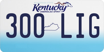 KY license plate 300LIG