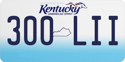 KY license plate 300LII