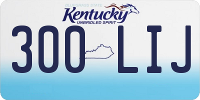 KY license plate 300LIJ