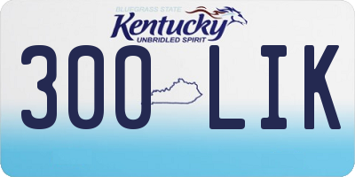 KY license plate 300LIK