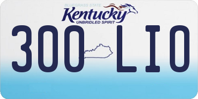 KY license plate 300LIO
