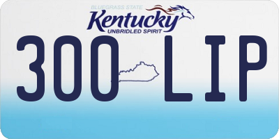 KY license plate 300LIP
