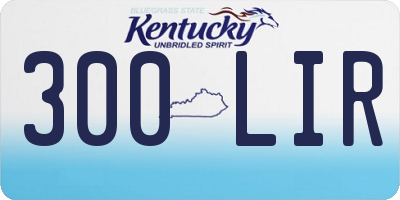 KY license plate 300LIR