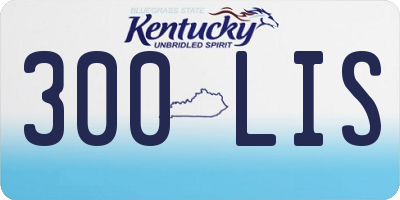 KY license plate 300LIS