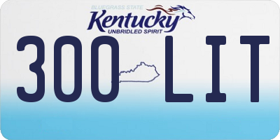 KY license plate 300LIT
