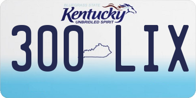 KY license plate 300LIX