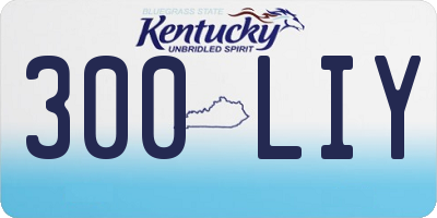 KY license plate 300LIY