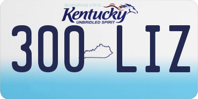 KY license plate 300LIZ