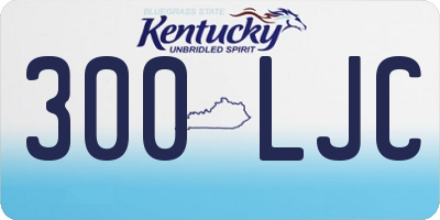 KY license plate 300LJC