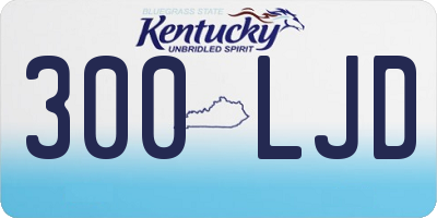 KY license plate 300LJD