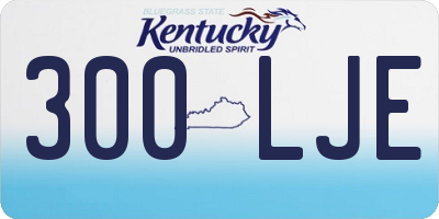 KY license plate 300LJE