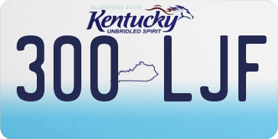 KY license plate 300LJF