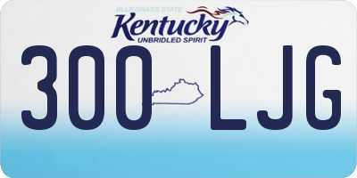 KY license plate 300LJG