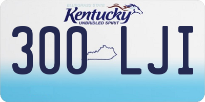 KY license plate 300LJI