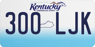 KY license plate 300LJK