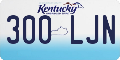 KY license plate 300LJN