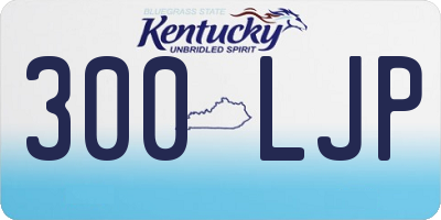 KY license plate 300LJP