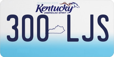 KY license plate 300LJS