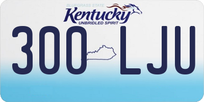 KY license plate 300LJU
