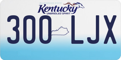 KY license plate 300LJX