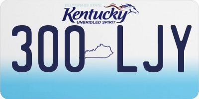 KY license plate 300LJY
