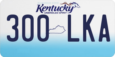 KY license plate 300LKA