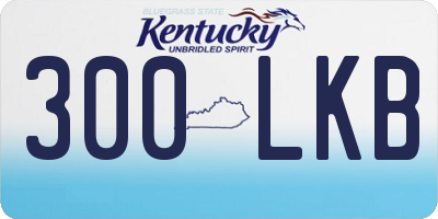 KY license plate 300LKB
