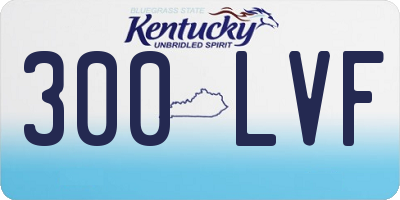 KY license plate 300LVF