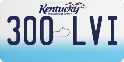 KY license plate 300LVI