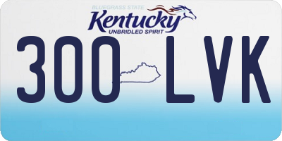 KY license plate 300LVK