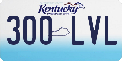 KY license plate 300LVL
