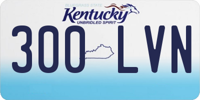 KY license plate 300LVN