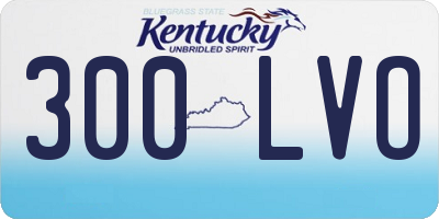 KY license plate 300LVO