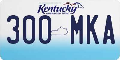 KY license plate 300MKA