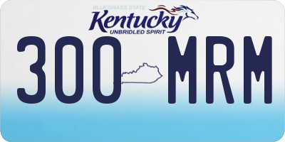 KY license plate 300MRM