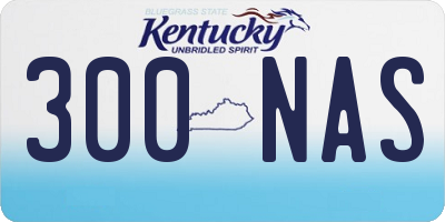 KY license plate 300NAS