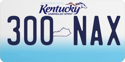 KY license plate 300NAX