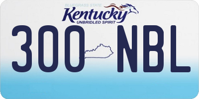 KY license plate 300NBL