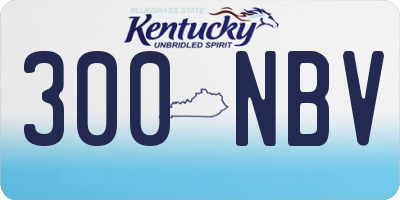 KY license plate 300NBV