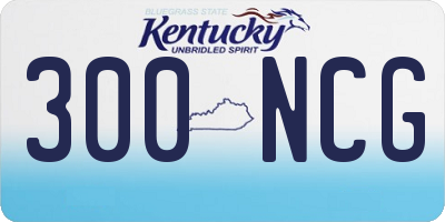 KY license plate 300NCG