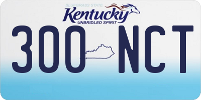 KY license plate 300NCT
