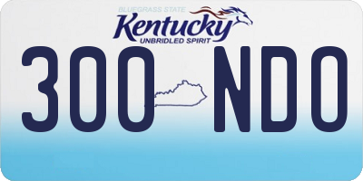 KY license plate 300NDO