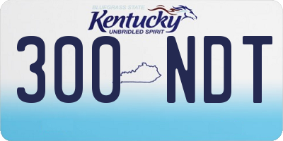 KY license plate 300NDT