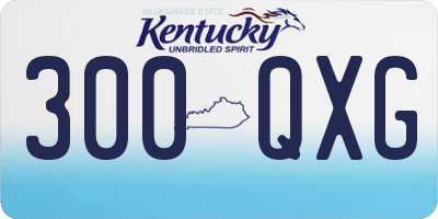 KY license plate 300QXG