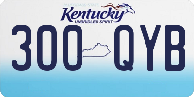 KY license plate 300QYB